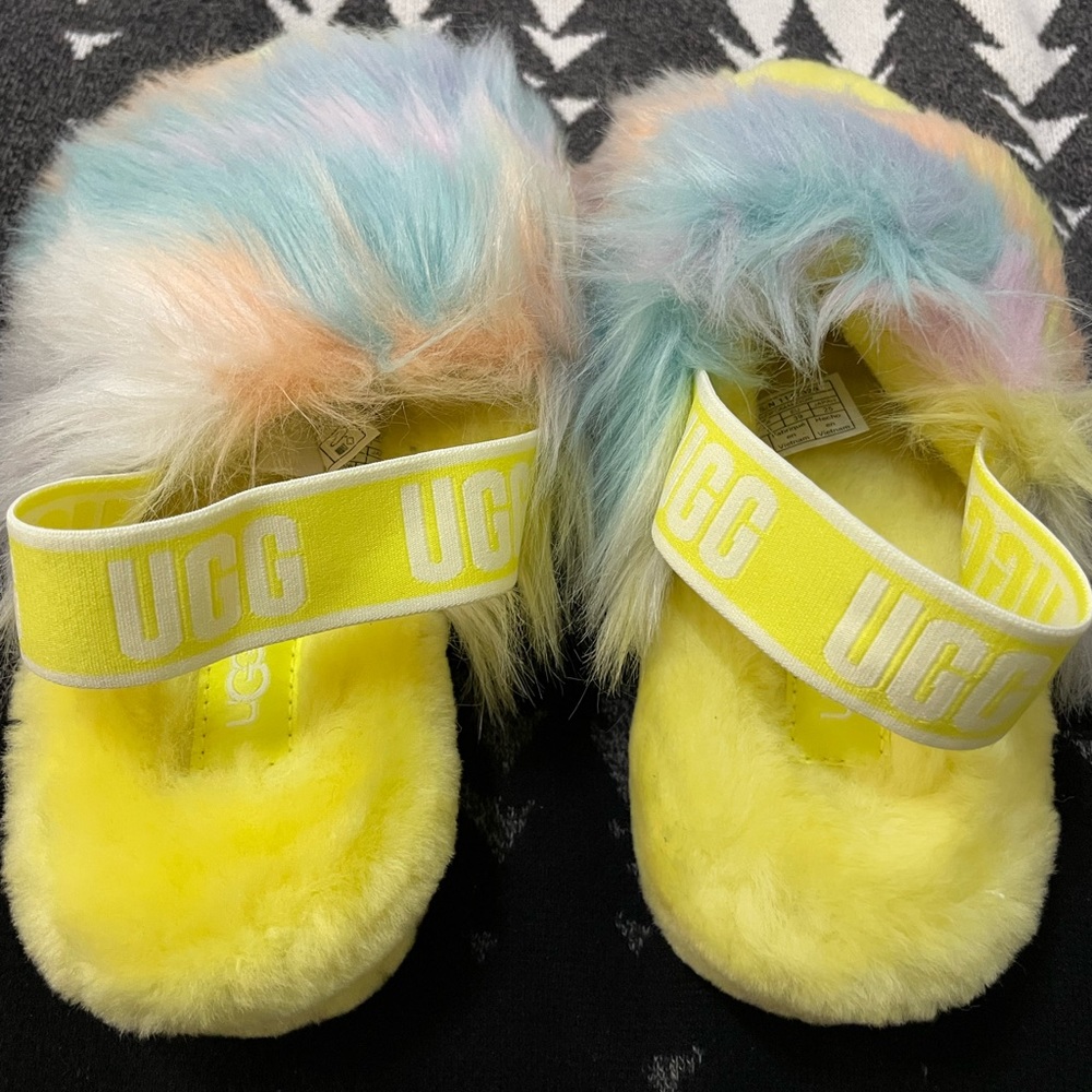 Fluff Yeah Slide Tie Dye Size 8, Used only once